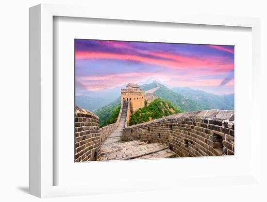 Great Wall of China at the Jinshanling Section.-SeanPavonePhoto-Framed Premium Photographic Print