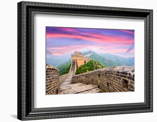 Great Wall of China at the Jinshanling Section.-SeanPavonePhoto-Framed Premium Photographic Print