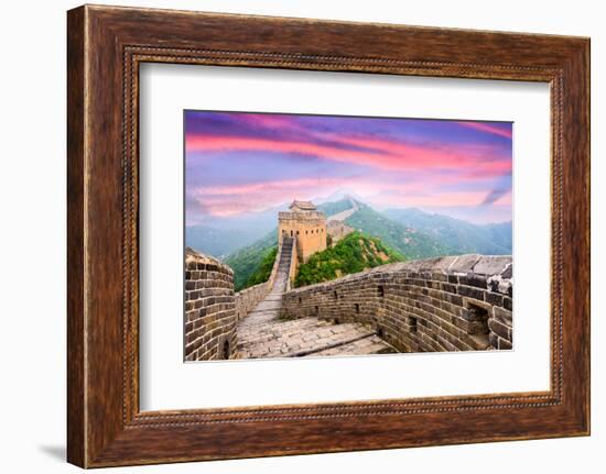 Great Wall of China at the Jinshanling Section.-SeanPavonePhoto-Framed Photographic Print