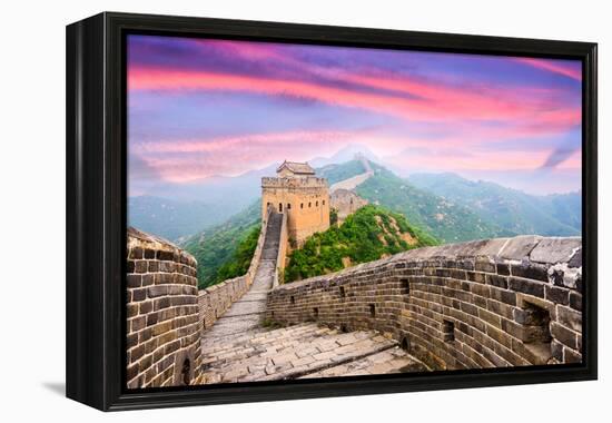 Great Wall of China at the Jinshanling Section.-SeanPavonePhoto-Framed Premier Image Canvas