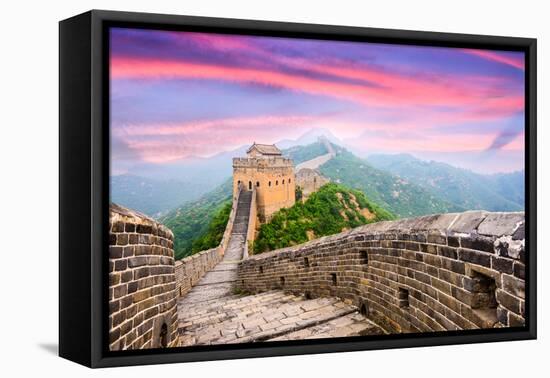 Great Wall of China at the Jinshanling Section.-SeanPavonePhoto-Framed Premier Image Canvas