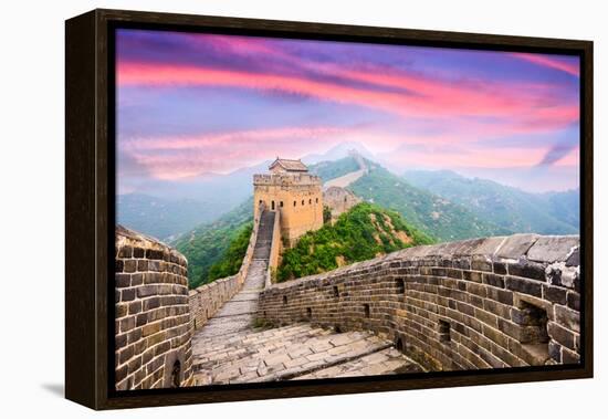 Great Wall of China at the Jinshanling Section.-SeanPavonePhoto-Framed Premier Image Canvas