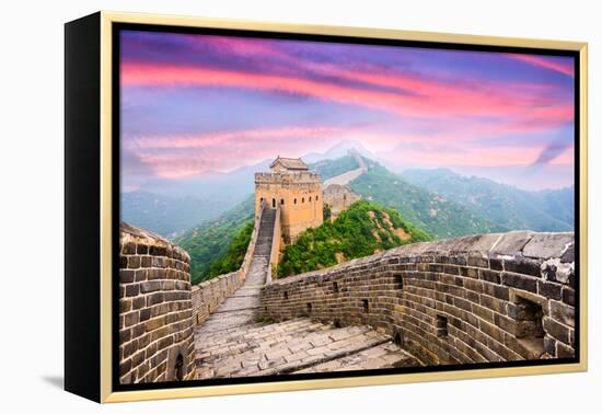 Great Wall of China at the Jinshanling Section.-SeanPavonePhoto-Framed Premier Image Canvas