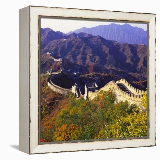 Great Wall Of China Autumn-Charles Bowman-Framed Stretched Canvas