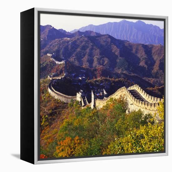 Great Wall Of China Autumn-Charles Bowman-Framed Stretched Canvas
