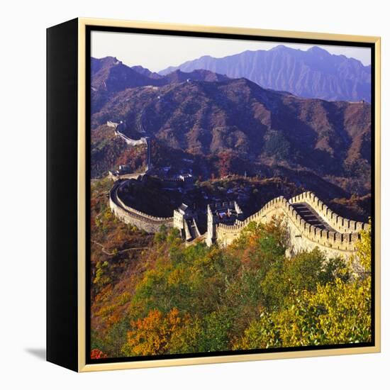 Great Wall Of China Autumn-Charles Bowman-Framed Stretched Canvas