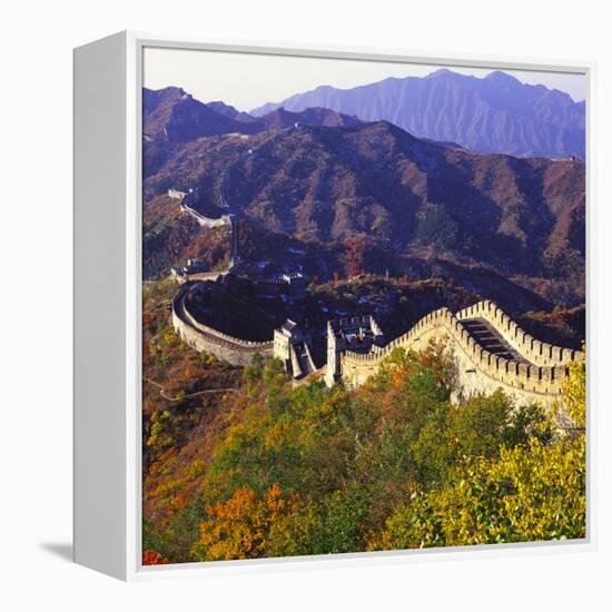 Great Wall Of China Autumn-Charles Bowman-Framed Stretched Canvas