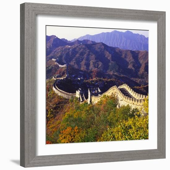 Great Wall Of China Autumn-Charles Bowman-Framed Photographic Print