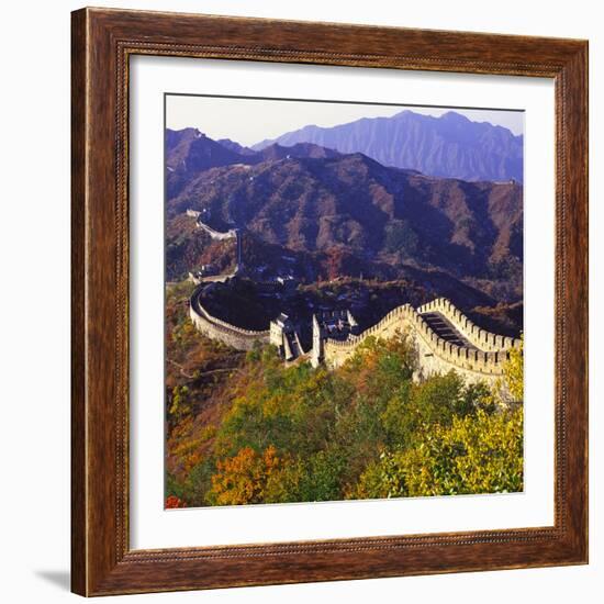 Great Wall Of China Autumn-Charles Bowman-Framed Photographic Print