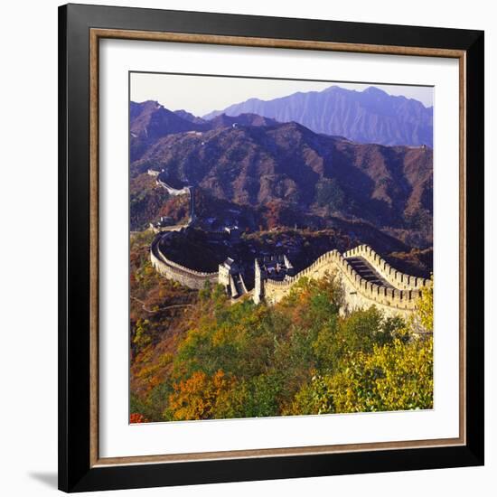 Great Wall Of China Autumn-Charles Bowman-Framed Photographic Print