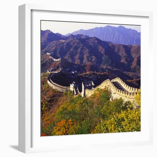 Great Wall Of China Autumn-Charles Bowman-Framed Photographic Print