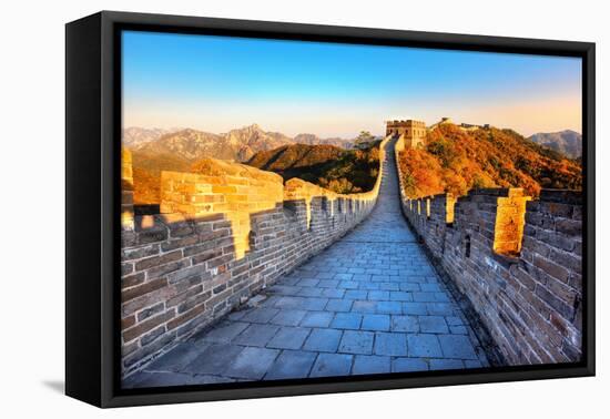 Great Wall of China in Autumn-Liang Zhang-Framed Premier Image Canvas