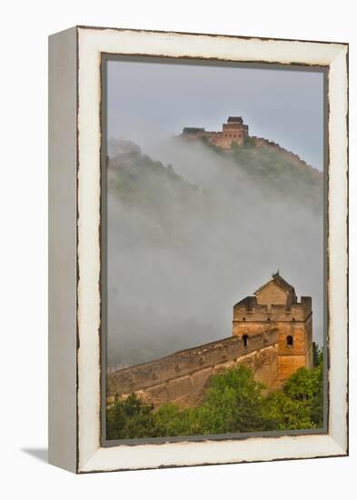 Great Wall of China on a Foggy Morning. Jinshanling, China-Darrell Gulin-Framed Premier Image Canvas