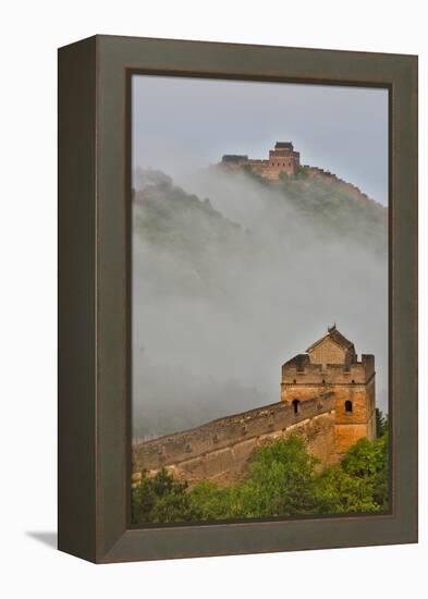 Great Wall of China on a Foggy Morning. Jinshanling, China-Darrell Gulin-Framed Premier Image Canvas