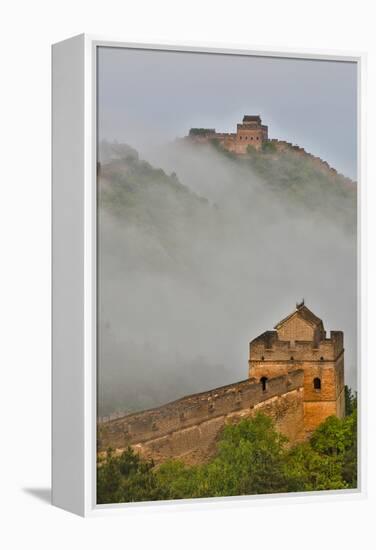 Great Wall of China on a Foggy Morning. Jinshanling, China-Darrell Gulin-Framed Premier Image Canvas