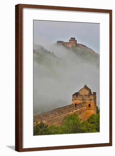 Great Wall of China on a Foggy Morning. Jinshanling, China-Darrell Gulin-Framed Photographic Print