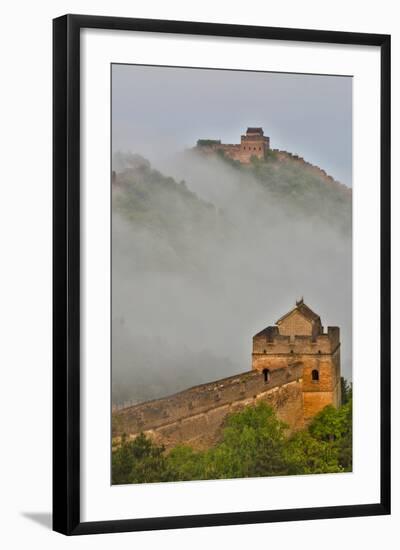 Great Wall of China on a Foggy Morning. Jinshanling, China-Darrell Gulin-Framed Photographic Print