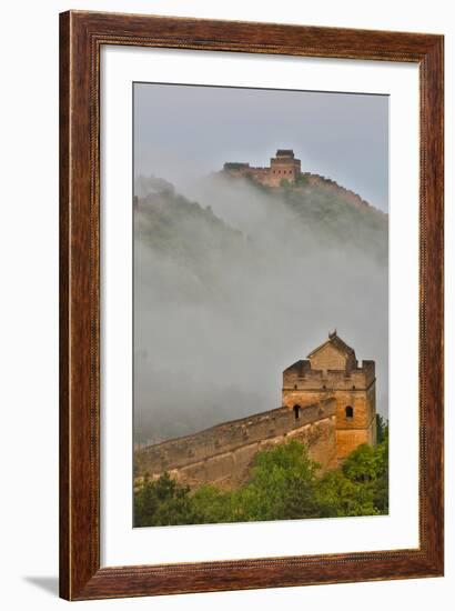 Great Wall of China on a Foggy Morning. Jinshanling, China-Darrell Gulin-Framed Photographic Print