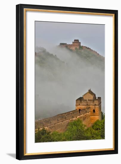 Great Wall of China on a Foggy Morning. Jinshanling, China-Darrell Gulin-Framed Photographic Print