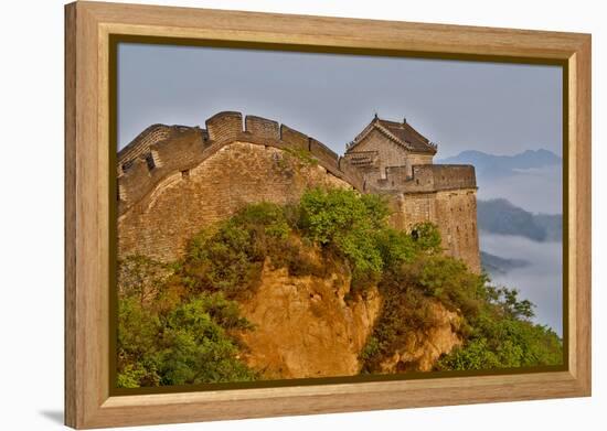 Great Wall of China on a Foggy Morning. Jinshanling, China-Darrell Gulin-Framed Premier Image Canvas