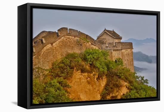 Great Wall of China on a Foggy Morning. Jinshanling, China-Darrell Gulin-Framed Premier Image Canvas