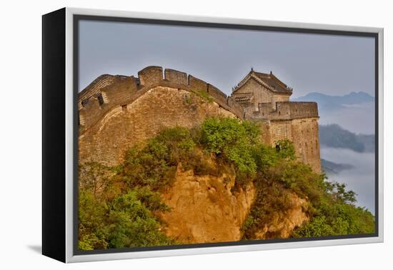 Great Wall of China on a Foggy Morning. Jinshanling, China-Darrell Gulin-Framed Premier Image Canvas