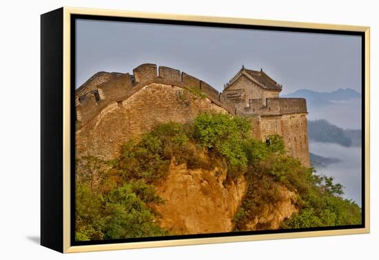 Great Wall of China on a Foggy Morning. Jinshanling, China-Darrell Gulin-Framed Premier Image Canvas