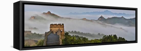 Great Wall of China on a Foggy Morning. Jinshanling, China-Darrell Gulin-Framed Premier Image Canvas