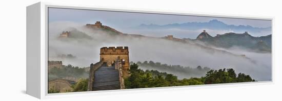 Great Wall of China on a Foggy Morning. Jinshanling, China-Darrell Gulin-Framed Premier Image Canvas