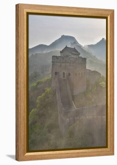 Great Wall of China on a Foggy Morning. Jinshanling, China-Darrell Gulin-Framed Premier Image Canvas