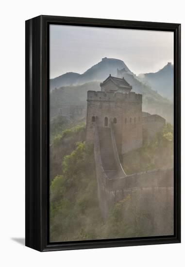 Great Wall of China on a Foggy Morning. Jinshanling, China-Darrell Gulin-Framed Premier Image Canvas