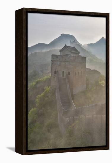 Great Wall of China on a Foggy Morning. Jinshanling, China-Darrell Gulin-Framed Premier Image Canvas