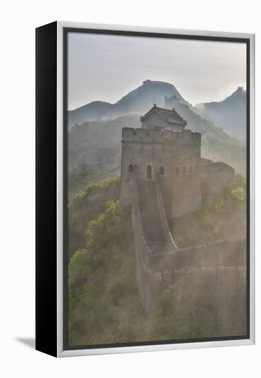 Great Wall of China on a Foggy Morning. Jinshanling, China-Darrell Gulin-Framed Premier Image Canvas