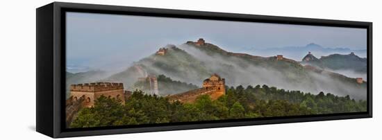 Great Wall of China on a Foggy Morning. Jinshanling, China-Darrell Gulin-Framed Premier Image Canvas