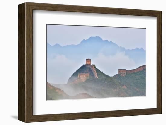 Great Wall of China on a Foggy Morning. Jinshanling, China-Darrell Gulin-Framed Photographic Print