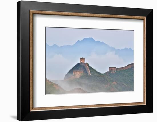 Great Wall of China on a Foggy Morning. Jinshanling, China-Darrell Gulin-Framed Photographic Print