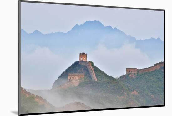 Great Wall of China on a Foggy Morning. Jinshanling, China-Darrell Gulin-Mounted Photographic Print