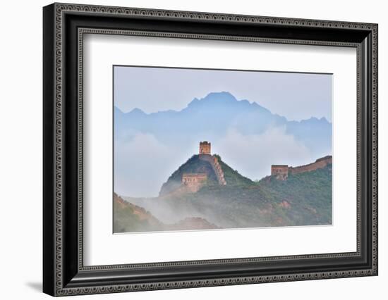 Great Wall of China on a Foggy Morning. Jinshanling, China-Darrell Gulin-Framed Photographic Print