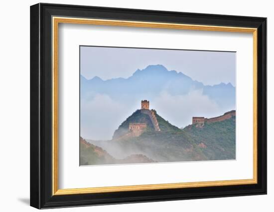 Great Wall of China on a Foggy Morning. Jinshanling, China-Darrell Gulin-Framed Photographic Print