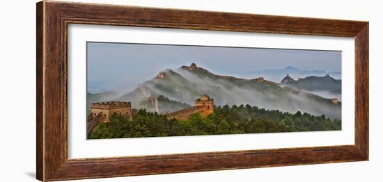 Great Wall of China on a Foggy Morning. Jinshanling, China-Darrell Gulin-Framed Photographic Print