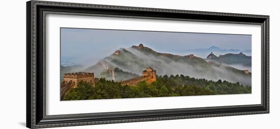 Great Wall of China on a Foggy Morning. Jinshanling, China-Darrell Gulin-Framed Photographic Print