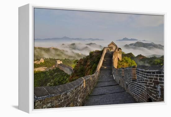 Great Wall of China on a Foggy Morning. Jinshanling, China-Darrell Gulin-Framed Premier Image Canvas