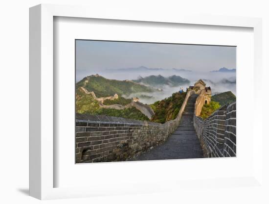 Great Wall of China on a Foggy Morning. Jinshanling, China-Darrell Gulin-Framed Photographic Print