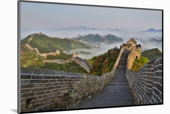 Great Wall of China on a Foggy Morning. Jinshanling, China-Darrell Gulin-Mounted Photographic Print