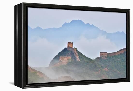 Great Wall of China on a Foggy Morning. Jinshanling, China-Darrell Gulin-Framed Premier Image Canvas