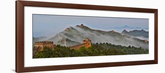 Great Wall of China on a Foggy Morning. Jinshanling, China-Darrell Gulin-Framed Photographic Print