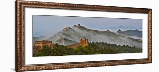 Great Wall of China on a Foggy Morning. Jinshanling, China-Darrell Gulin-Framed Photographic Print