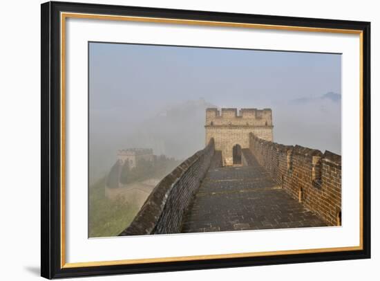 Great Wall of China on a Foggy Morning. Jinshanling, China-Darrell Gulin-Framed Photographic Print