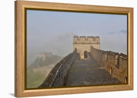 Great Wall of China on a Foggy Morning. Jinshanling, China-Darrell Gulin-Framed Premier Image Canvas