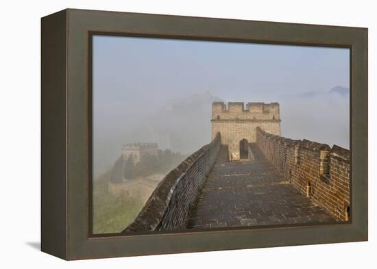 Great Wall of China on a Foggy Morning. Jinshanling, China-Darrell Gulin-Framed Premier Image Canvas